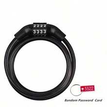 1pc 4-Digit Combination Bicycle Lock, Keyless Portable Combination Lock, Thickened Ring Bicycle Lock, Multi-Function Outdoor Cycling Accessory - Multicolor - View 7