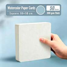 50 Sheets Premium Watercolor Paper - Vibrant Thick Sketching And Painting Paper, Suitable For Small Artworks, Exquisite Postcards And School Projects, Professional Painting And Art Learning, Handicrafts | High-Quality Watercolor Paper - Watercolor Paper - View 2