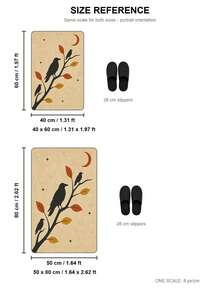 1pc Chinese Aesthetic Diatomaceous Earth Rug, Inspired By Classical Poetry "Withered Vines, Old Trees, Dusk Crows", Chinese Ancient Poetry Aesthetic - Black - View 6