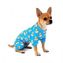Dog Warm Jumpsuit, Comfortable & Warm, Post-Surgery Anti-Licking | Breathable Pet Recovery Suit - Yellow - View 9