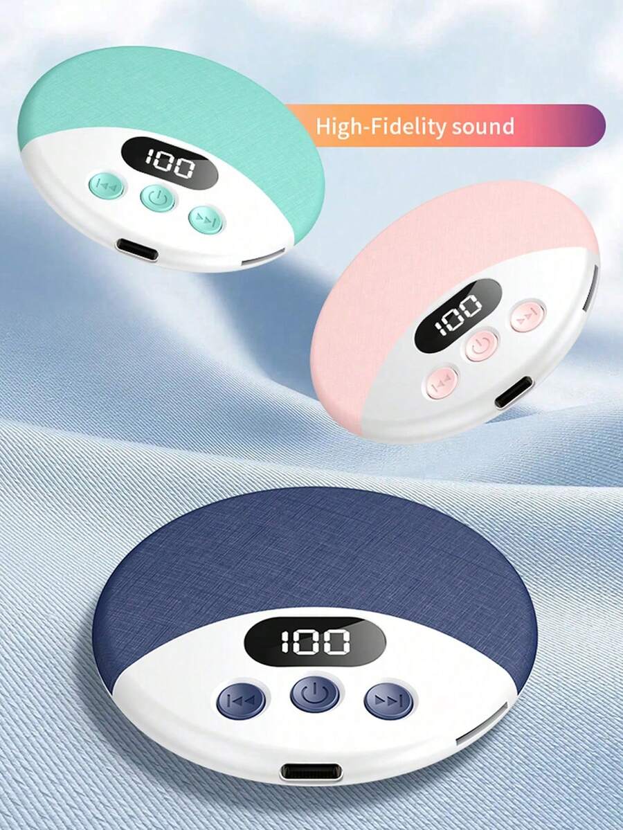 Compact Mini Wireless Pillow Speaker, 360° Surround Stereo Bluetooth 5.4 High-Fidelity Dynamic Sound Effects Wireless Music Player, Multiple White Noise Sound Effects Selectable