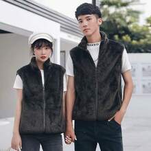 Men Plus Size Vests - Apricot - View 7