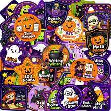 50Pcs Halloween Cartoon Reward Stickers, Waterproof Praise Incentive Decals With English Words For Classroom Motivation And Planner Decoration - 50 PCS - View 10