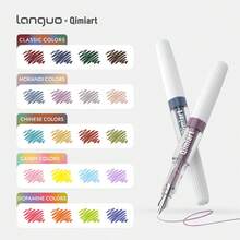 Bút máy Languo 5 tông 4 màu mực, ngòi tinh, hộp mực thay thế dung tích lớn, bảng màu phong phú nhiều dòng, viết mượt không đứt mực, phù hợp cho ghi chép Bullet Journal, vẽ, ghi chú, làm thiệp chúc mừng, sáng tác nghệ thuật viết tay, lý tưởng cho những người đam mê nghệ thuật và học sinh viết hàng ngày - Bút bi 4 màu - Xem 4