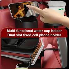 Car Seat Back Multi-Function Hook, Built-In Cup Holder And Phone Holder, Essential Car Accessory - A - View 2