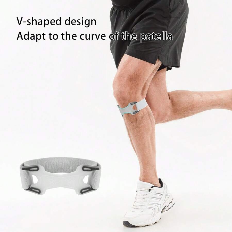 AA MASEDA 1pc Adjustable Patella Stabilizer, Knee Support Strap, Lightweight And Breathable, Suitable For Men And Women Sports, Fitness, Running, Basketball
