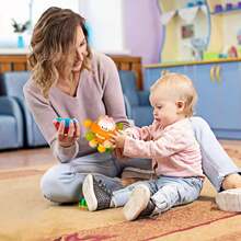 Juguete Sensorial Montessori para Bebés de 0-6 y 6-12 Meses, Mordedor y Sonajero - Beis - Ver 5