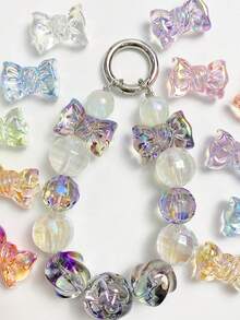 10pcs 16*24mm Colorful Bowknot Beads DIY Handmade Beaded Accessories Acrylic Loose Beads Bracelet Material - Iridescent Bow Tie - View 4