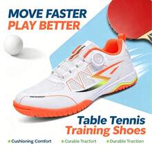 2026 New Professional Table Tennis Shoes For Youth Students Competition Training Badminton Shoes Breathable Non-Slip Tennis Shoes White & Orange - 611-white Orange - View 21