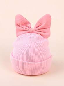 1/2PCS Girls Toddler Baby Knitted Big Bow Decor Cute Children Autumn Winter Warm Knitted Knitted Hat - Bow - View 18