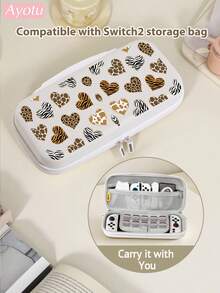 Ayotu Suitable For 2025 New Switch 2 Heart Leopard & Zebra Print Game Console Shell And Accessories, Set Includes Protective Case, Storage Bag, Joy-Con Controller Protective Cover And Other Multiple Style Accessories, Ideal Gift Choice For Back To School Festival - View 12