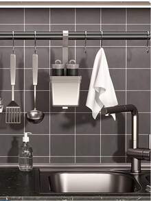 Adjustable Stainless Steel Clothes Rack, Durable No-Drill Curtain Rod, Multi-Purpose Hanging Rod Storage Organizer For Living Room, Laundry Room, Balcony, Bathroom - Easy Installation, Convenient Use - A - View 4