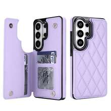 WEFOR 錢包手機殼，適用 Galaxy S26 S25 S25 S24 S23 S22 Ultra Plus S25EDGE 24 FE，多卡槽設計，磁吸扣，附支架，防震保護殼，相容 iPhone 17 AIR 16e 16 15 14 13 12 11 Pro Max XR XS MAX，磁吸設計，RFID 防盜卡槽，磁吸手機保護殼，防震，中性款 - 紫色 - 查看 54
