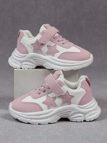 1 Pair All-Season Fashion Casual All-Match Versatile Comfortable Soft Sole Lightweight Lace-Up Flat Sneakers Mesh Breathable Back To School - Pink - View 10