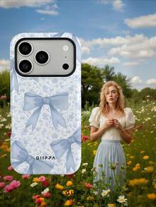 GIIPPA 1pc Grey Background With Bow Pattern Design, Phone 17 Pro Max Phone Case, Compatible With Phone 16 Pro Max, 15 Pro Max, 14 Pro Max, Korean-Style High-End Fashionable And Fun Phone Case, Compatible With 11/12/13/14/15/16 Pro Max Plus, Elegant Design Suitable For Men And Women, Perfect Gift For Girlfriend On Christmas, Valentine's Day, Easter, Wedding Season And Birthday! - Multicolor - View 7