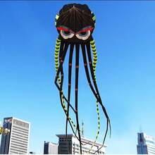 3D 8m Octopus Kite, 4-Color Large Animal Soft Kite, Outdoor Inflatable Adult Kite, Easy To Fly And Tear-Resistant, Holiday Gift, Suitable For Ages 14 And Up And Adults - 3D 8-meter Octopus Kite Black - View 11