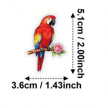 56pcs Colorful Parrot Bird Stickers, PET Transparent Decals, Vivid Parrot Bird Stickers For Journal, Notebook, Planner, Nature Theme - 56pcs - View 18