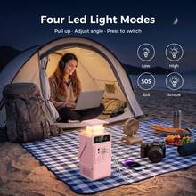 CTOLITY 200W Portable Power Station 192Wh 60000mAh LiFePO4 Solar Generator, 140W USB-C Fast Charging Portable Power Bank, Emergency Battery Backup Power Supply For Camping, Travel, Outdoor, Laptop & Home Use - AP200 - View 7
