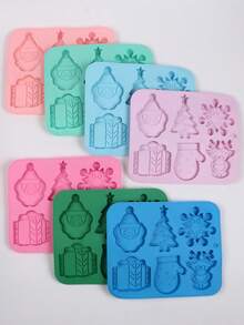 1pc Creative Reindeer Christmas Shaped Chocolate Silicone Mold Jelly Pudding Baking Dessert Cake Decoration Mold - Multicolor - View 11