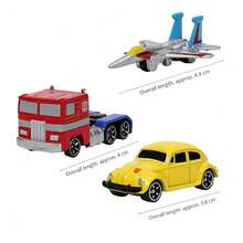 Simba JadaToys Transformers Mini Vehicle 3 Packs, ,  & Starscream Diecast Alloy Car Models, Collectible Display Set - Multicolor - View 2