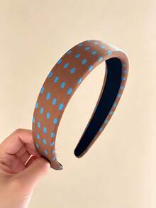 1pc Women Polka Dot Padded Headband, Vintage Colorful Wide Hair Hoop, Fashion Daily Hair Accessory For Party Dating - Multicolor - View 12