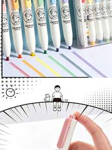Clickable Fluorescent Highlighter Pens For Students, Key Point Marking And Planner Colorful Pens - Fluorescent Pen - View 5