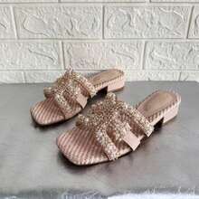 Women Heeled Sandals - Nude Pink - View 1