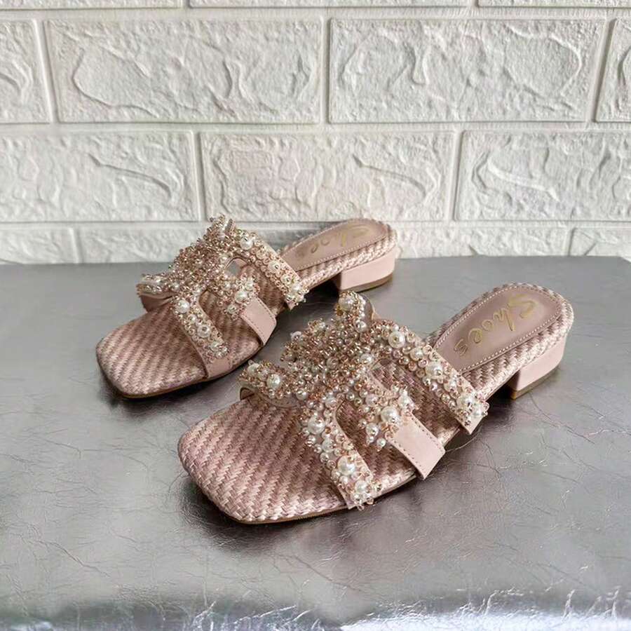 Women Heeled Sandals - Nude Pink - View 1