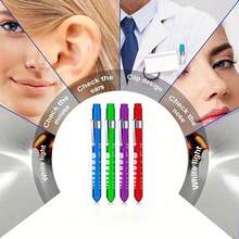 2pcs/3pcs Medical Pen Light, Reusable LED Medical Pen Flashlight With Pupil Distance Scale And Tape Measure, Suitable For Nursing Students, White Light/Warm Light Optional, Suitable For Nurses, Students, Doctors Daily Use, Pocket-Sized Aluminum Pen Light, Battery Powered (Battery Not Included), Birthday Gift, Graduation Gift - Multicolor - View 3