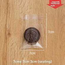 100pcs Transparent Self-Sealing Cookie Bags, Small Medium Large Reusable Sealable Transparent Plastic Bags, Baking Essential Food Storage Bags, Multipurpose Food Organizer Bags, Suitable For Cake Racks, Cake Boxes, Cake Boxes, Cake Cup Racks, Cupcake Boxes - Transparent - View 3