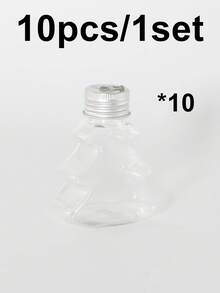 10/1pc Refillable Christmas Tree Shaped Hanging Ornament, 50ml Clear Plastic Ball Bottle, DIY Fillable Color, Suitable For Christmas Tree, Holiday Party Decoration - Multicolor - View 13