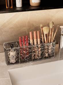 Eyelash Extension Tool Storage Box Makeup Brush Holder Transparent Acrylic Vanity Lipstick Eyebrow Pencil Eyeshadow Desktop Cosmetic Mirror Cabinet Organizer - Multicolor - View 1