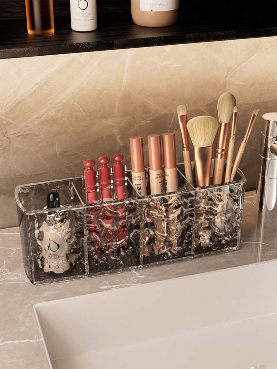 Eyelash Extension Tool Storage Box Makeup Brush Holder Transparent Acrylic Vanity Lipstick Eyebrow Pencil Eyeshadow Desktop Cosmetic Mirror Cabinet Organizer - Multicolor - View 1