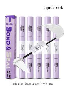 Lem Ekstensi Bulu Mata Desliy, Perekat Bulu Mata Transparan Tahan Air 10ml, Kuat dan Tahan Lama 72 Jam, Bebas Lateks dan Formaldehida, Tanpa Residu Putih, Ekstensi Bulu Mata DIY Tampilan Alami - Mauve Purple - View 12