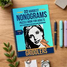 Nonogram Puzzles Logic Picture Book, Suitable For All Ages, Spiral Bound For Easy Page Turning, Detachable Inner Pages, Includes Various Difficulty Levels Of Nonogram Sudoku Games, Relaxing And Stress-Relieving, Multiple Styles Available (Pen Not Included) - 1 Piece - View 9