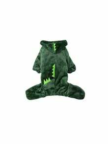 1pc Dinosaur Pattern Vest, Cute Dinosaur Design Spring/Autumn Warm Sweatshirt, Rabbit Pet Accessories, Rabbit Pet Supplies, Rabbit, Rabbit Pet Accessories, Rabbit Pet Supplies, Valentine's Day - Multicolor - View 6