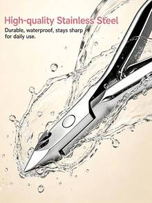 UR SUGAR 1Pc Cuticle Care Tool, Stainless Steel Dead Skin Nipper, Hand & Feet Cuticle Trimming Cutter, Manicure Pedicure Nail Tool For Salon & Home DIY Use - Silver - View 7