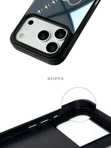 GIIPPA 1件鏡面質感客製化姓名玫瑰與蝴蝶元素手機殼，個性化手機殼，適用於 18/17/16/15/14/13/12/11 Pro Max Air，返校禮物、度假禮物、情人節禮物、生日禮物 - 彩色 - 查看 3
