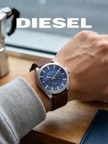 Diesel DZ1661 Arges Series Men's Quartz Watch 46mm Large Dial Denim Strap Men's Watch - Blue - View 7