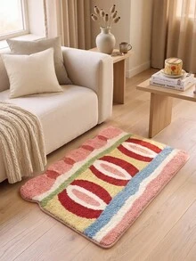 1 buah Keset Kamar Mandi, Bertekstur Lembut, Motif Kue, Alas Anti Selip TPR, Cocok untuk Dapur, Luar Ruangan, Dalam Ruangan, Lorong, Kamar Tidur, Ruang Tamu, Samping Tempat Tidur, Dapat Dicuci dengan Mesin, Mudah Dibersihkan, Keset Dekorasi Kamar Mandi Musim Gugur - MultiWarna - View 4
