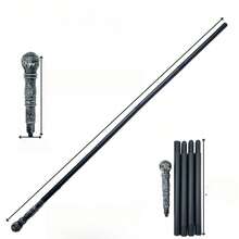 1pc Halloween Cosplay Wizard Staff Prop Egyptian Pharaoh Snake Head Staff Performance Royal Scepter Magician Wand - Black - View 10