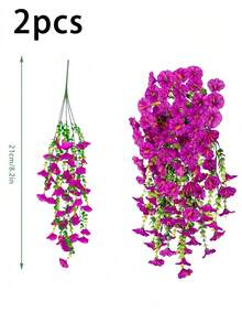 Mixed-Color Morning Glory Flowers Hanging Flowers Plants Artificial Morning Glory For On Wall Garden Decor Plant Yard Garden Stuff Outdoor Flower Pot Home Supplies Outdoor Patio Wedding Fall Halloween Decor Porch Room Gardening Hanging Decorations - Multicolor - View 14