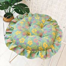 1 buah Bantal Kursi Bulat/Persegi dengan Tepi Bergelombang dan Motif Bunga, Bantalan Kursi Serbaguna Lembut yang Dapat Dicuci, Bantalan Sandaran, Bantalan Kursi Tebal dan Lembut, Cocok untuk Penggunaan di Rumah dan Kantor - Beraneka warna - View 16