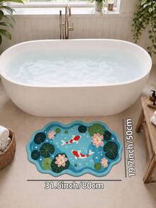 DAJIANG 1PC Koi Fish Carpet Runner Area Rug Suitable Bathroom, Kitchen,Outdoor, Indoor, Runner Corridor, Bedroom, Living Room, Beside Throw Rugs Machine Washable Rug, Easy Clean Entryway Mat, Anti-Slip Backing Rugs For Bedroom Decor Bathroom Decor Fall Decor - Multicolor - View 12