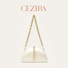 CEZIRA Semi-Circular Dome Acrylic Box Evening Bag For Women, Luxury Glamorous Designer Chain Shoulder Bag Clutch, Suitable For Party, Banquet, Wedding - Multicolor - View 8