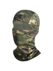 1pc Unisex Camouflage Balaclava Hat, All-Season Outdoor Cold-Proof Face & Neck Warmer, Windproof Cycling Mask, Suitable For Daily Outings, Skiing, Clothing Matching, Cycling Ski Masks - Multicolor - View 5