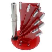 1 Pc Rotating Knife Block, Equipped With Kitchen Scissors And Sharpening Rod, Ergonomic Non‑Slip Handles, Rotatable Base For Neat Storage, Suitable For Chopping Vegetables, Cutting Meat And Processing All Kinds Of Ingredients In Household Kitchen - Multicolor - View 2