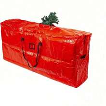 7/9ft Christmas Tree Storage Bag Large Capacity Waterproof Dustproof Woven Moving Box Outdoor Storage Bag Holiday Season Gift Tree Storage Bag Portable Durable Organizer Container Household Decoration Protection Case - Multicolor - View 20