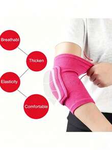 2pcs/1pair Unisex Elastic Elbow Pads, Thickened Sponge Arm Sleeves, Sports Fitness Protective Gear For Tennis, Basketball, Football, Volleyball, Adult Size - Multicolor - View 4