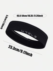 WRELS 1/3/5pcs Outdoor Sports Sweat-Absorbing Headband, Breathable Fitness Running Headband - Black - View 3